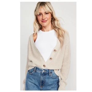 Old Navy Light Weight Linen Blend Cotton Shaker Stitch